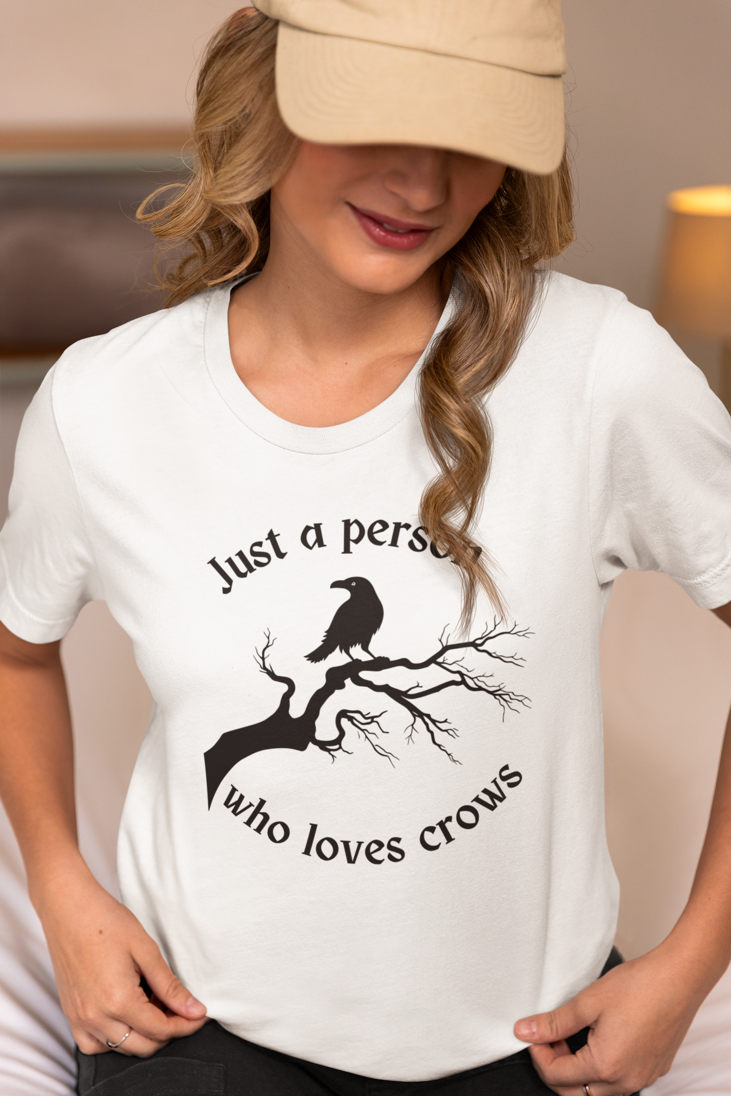 Just a Person Who Loves Crows Crew Neck Tee