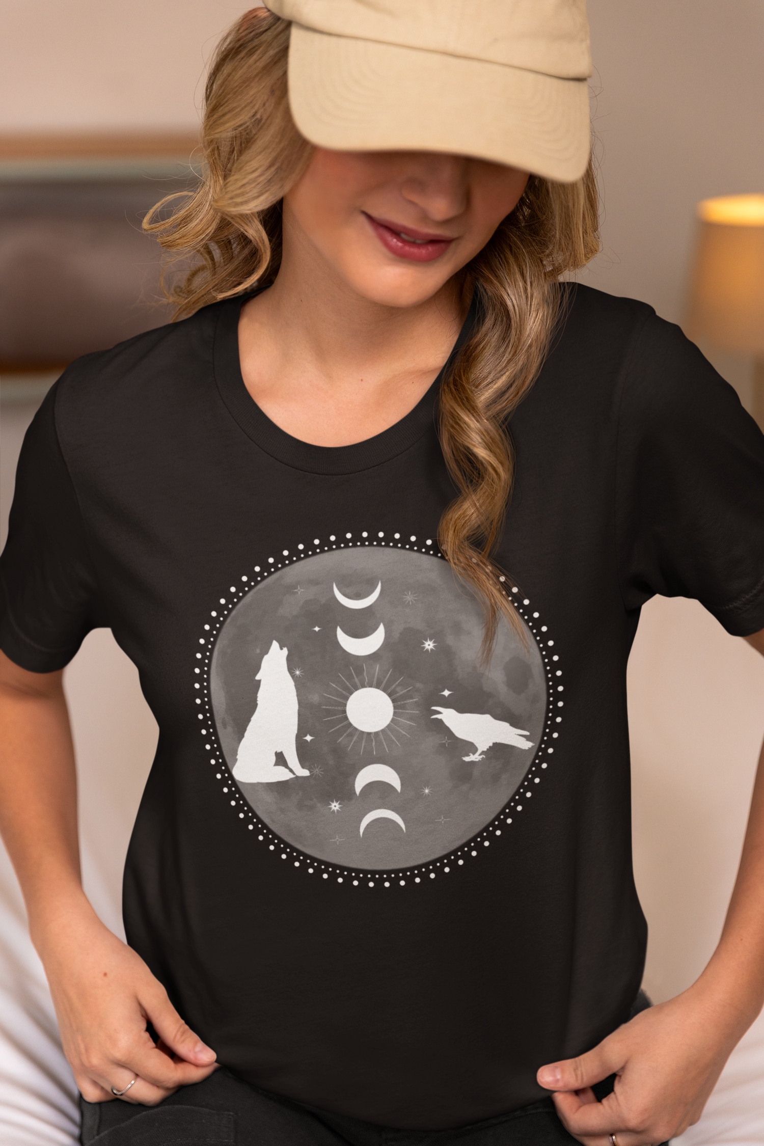 Celestial Crow and Wolf Tees