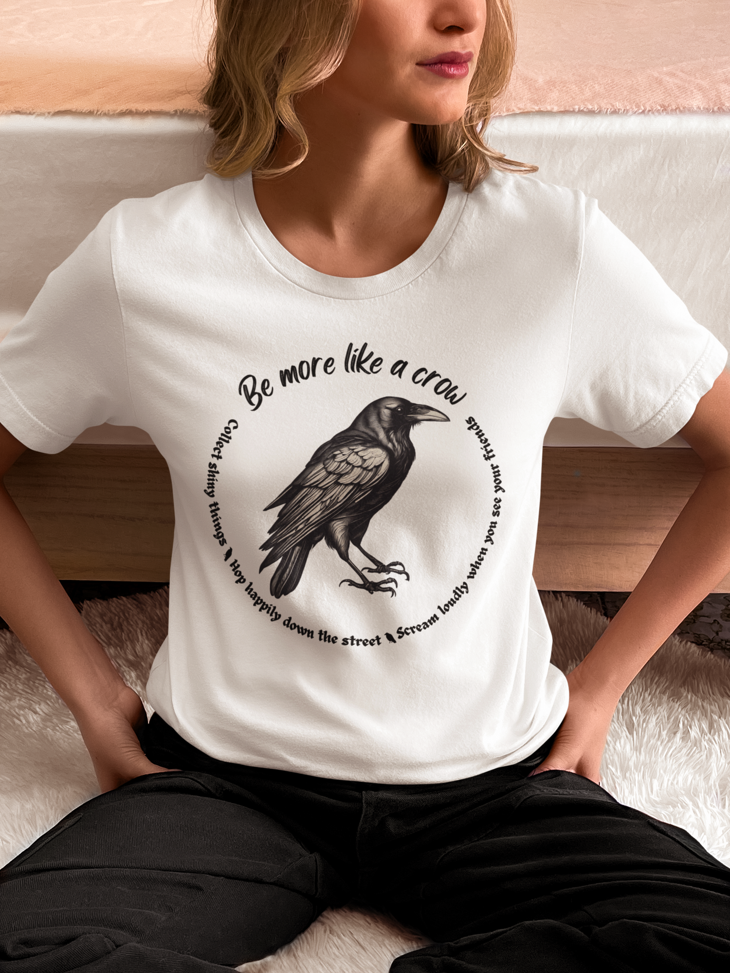Be More Like a Crow Crew Neck Tee