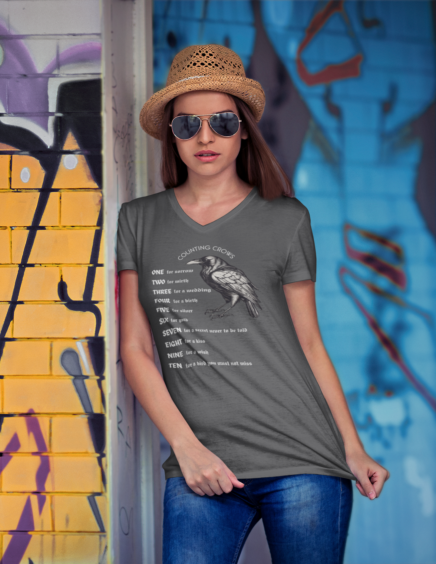 Counting Crows V-Neck Tees
